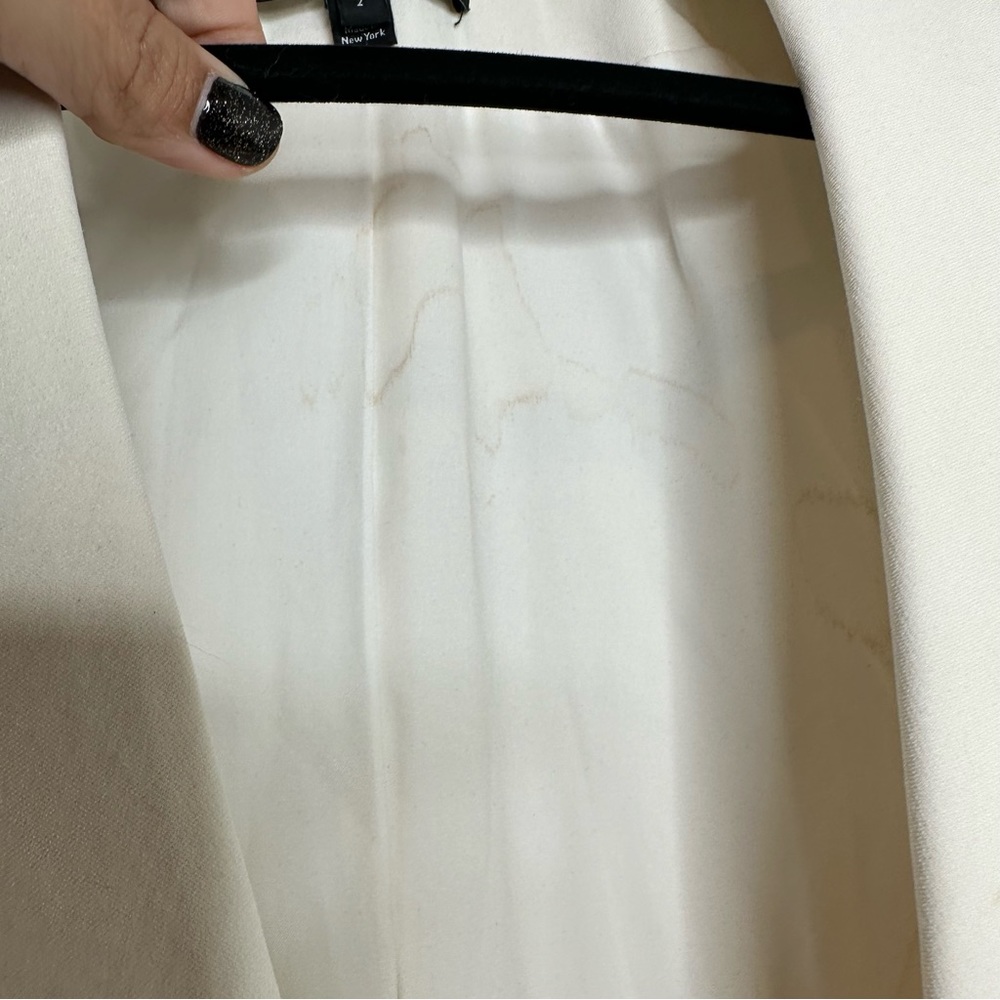 Brandon Maxwell Layered Lapel Suiting Jacket in Ivory - Picture 7 of 14